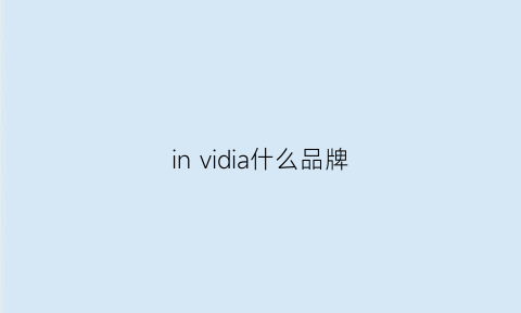 invidia什么品牌(invous是什么品牌)